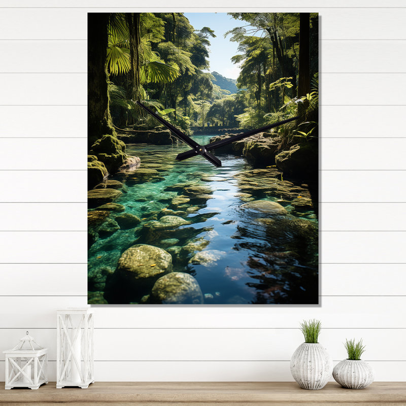 Horloge murale Dominicain Harmony Of Nature, H 40 po x l 30 po x P 1 po