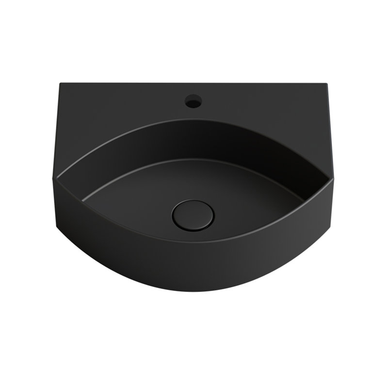 Occhio 19.4 in. L Bathroom Sink, Glossy White, Single Hole