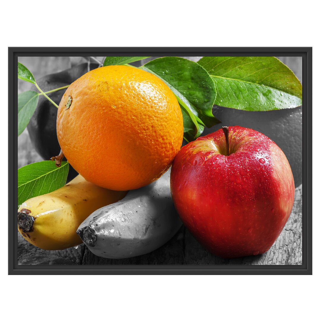 Gerahmtes Wandbild Apfel Banane Orange und Co.