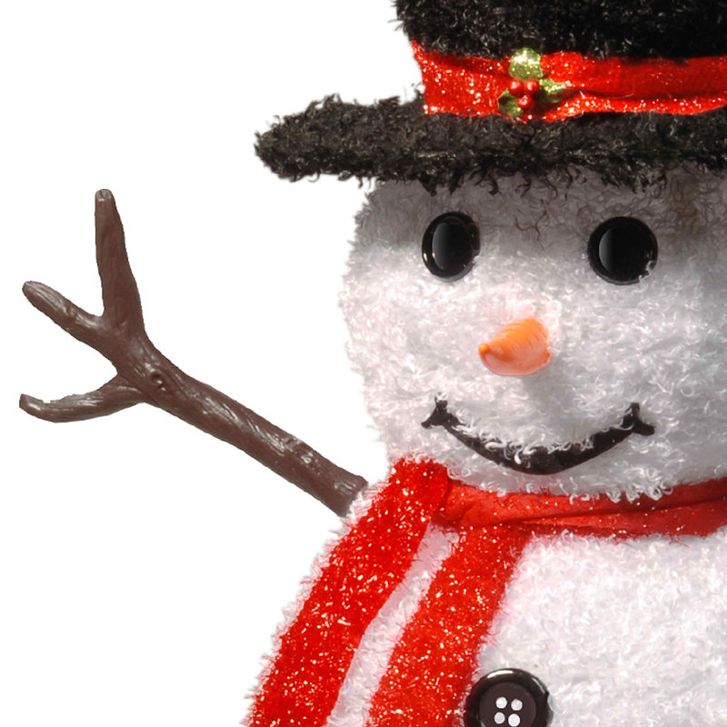 Bonhomme de neige pop-up, H 48 po x l 21 po x P 21 po