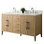 Ensemble de meuble-lavabo double 60 po avec plateau en marbre Chambery-94811324-94811323