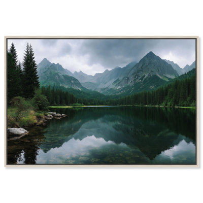 Mountain Mirror I Graphic Art Canvas