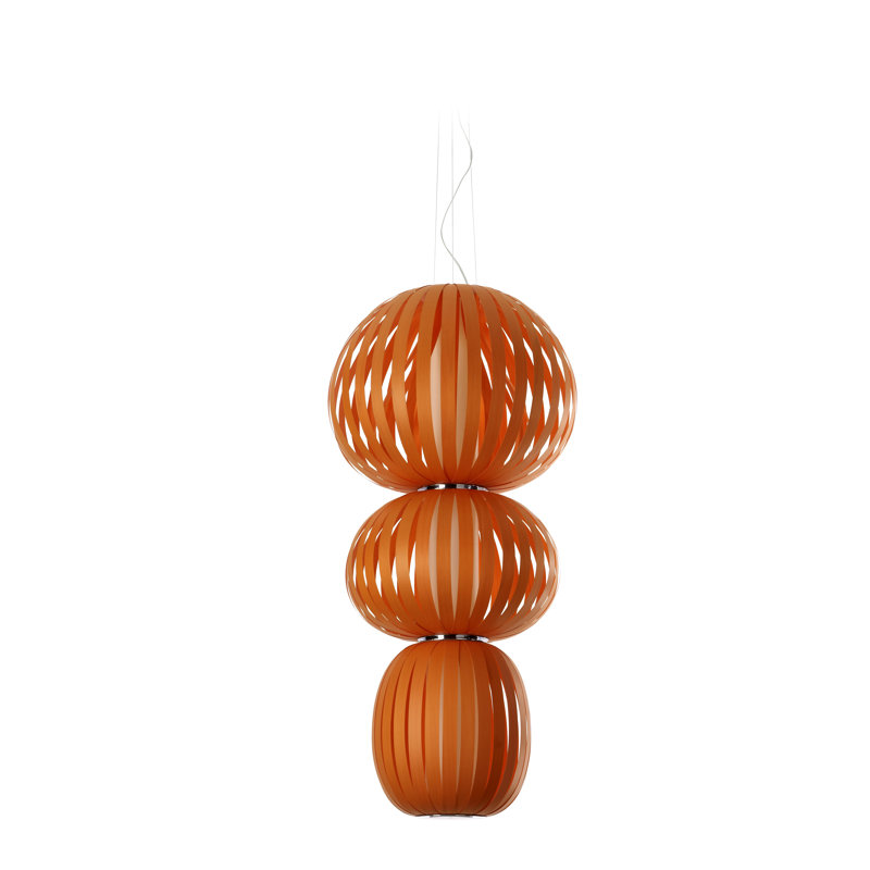 Totem 1 - Light LED Pendant, Natural Beech, 2700K LED, 61" H x 28.7" W x 28.7" D