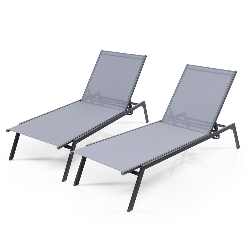 Chaise longue simple inclinable 78,5 po Alterf