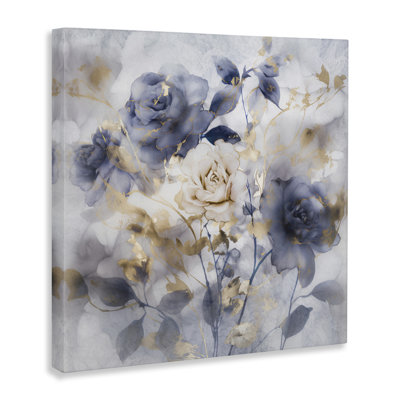 Art mural sur toile, "Mute Roses with Glam", par Irene Weisz