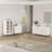 Abbey 32" Modern Accent Cabinet with Adjustable Shelves and Metal Legs in White-1412652219