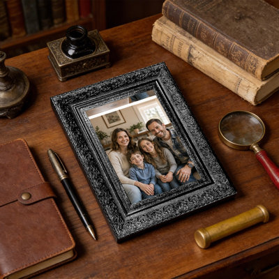 8" x 10" Black 1PC Modern Classic Picture Frame for Wedding Photo Display