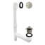 Ensemble de drain de baignoire 14 po en polypropylène blanc avec trop-plein à 2 trous-36928726