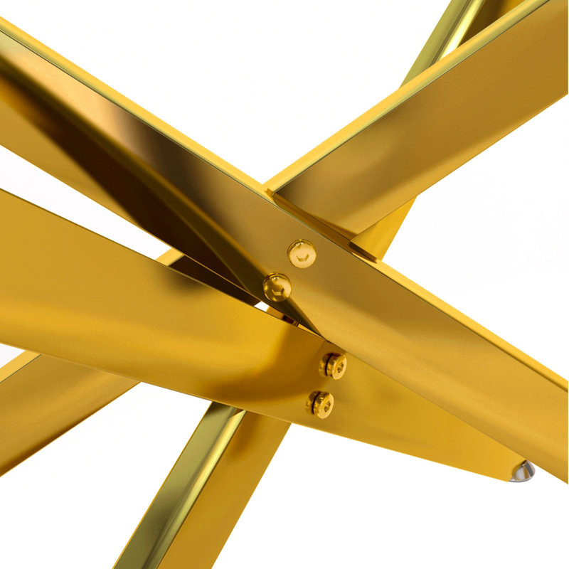 Shivaan Coffee Table, Gold, 18.11" H x 47.2" L x 23.62" W