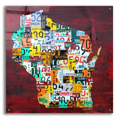" Wisconsin Counties Licence Plate Map " by Design Turnpike