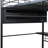 Full Size Metal Loft Bed With LED, Desk And 4 Storage Shelves, Black