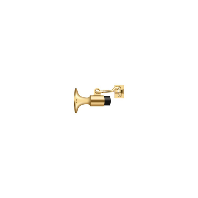 Deltana SAHW325U15 Wall Mount Bumper with Holder; Satin Nickel Finish, Lifetime Brass