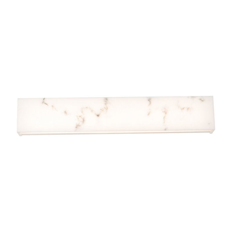 Museo White Faux Alabaster LED Bath Bar