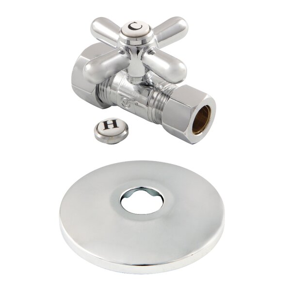 Kingston Brass Comp Quarter-Turn Straight Stop Valve | Wayfair