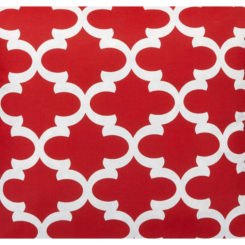 Shivers Outdoor 3'' Dining Chair Seat Cushion, 19" W x 19" D, Scalloped Red