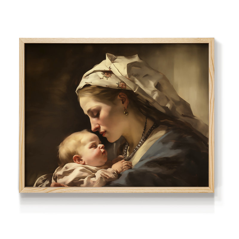 Série religieuse-11 - Reproduction encadrée - Restickable, H 16 po x l 20 po, Naturel