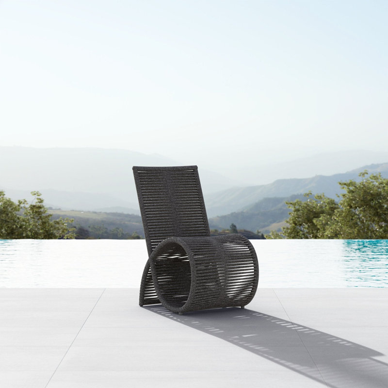 Wave Dining Chair, Matte Charcoal/Pebble