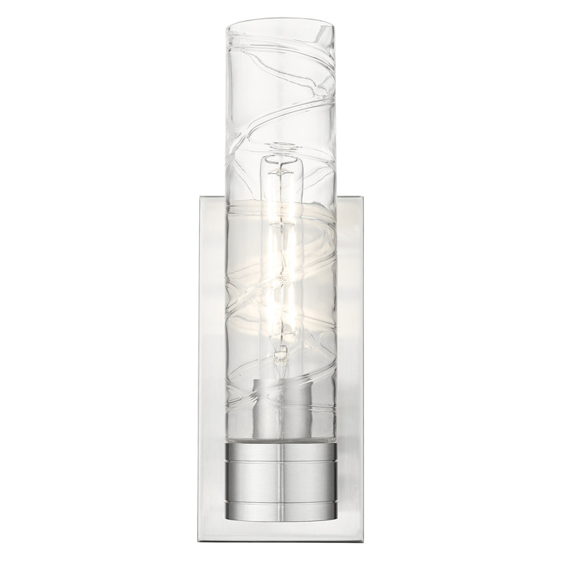 Ballston - Jaxson - 1 Light 5" Sconce with 11"H Shade, Satin Nickel, Light Smoke