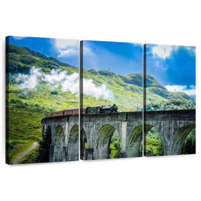 Lilie Steam Train On Arch Bridge