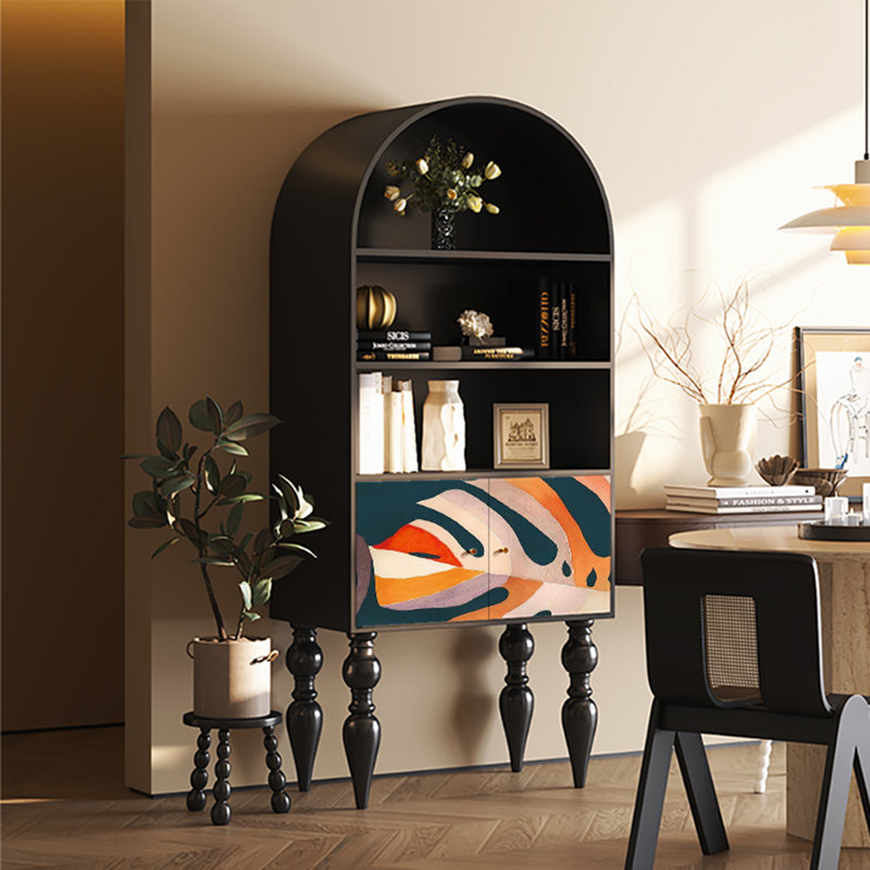 Bibliothèque moderne à motifs décoratifs
