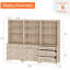 72.1'' Tall Kitchen Pantry Cabinet With 9 Drawers And Adjustable Shleves, Light Oak