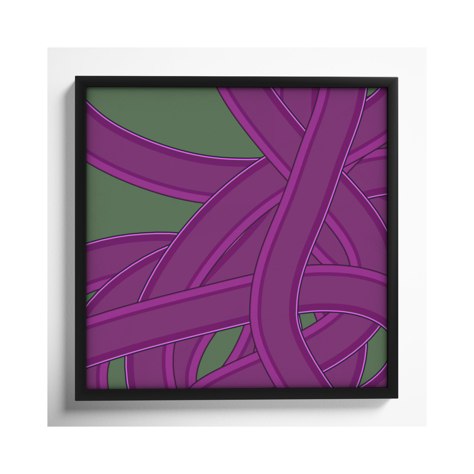 Tangled Twist by Jacques Pilon, Black, 30" H x 30" W x 1.25" D