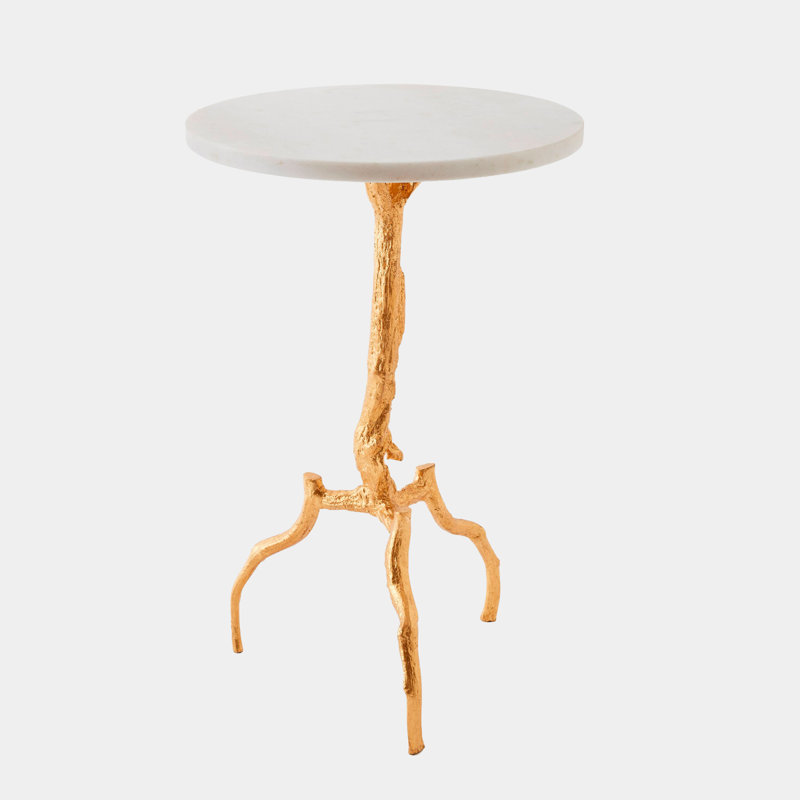 3 Legged Twig Marble End Table