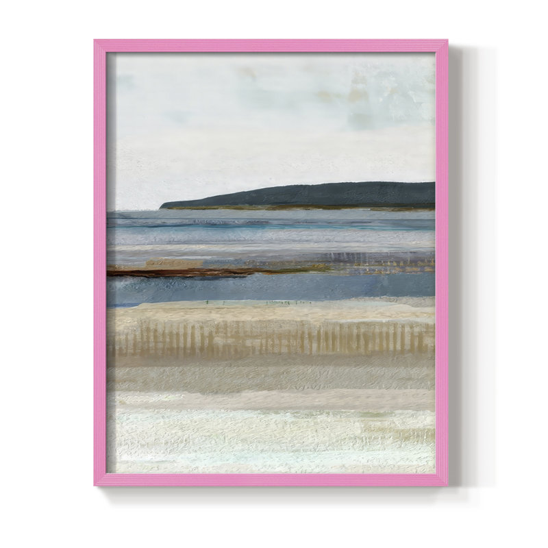 Reproduction encadrée Saltwater Bay II - bois massif, H 15 po x l 12 po, Rose