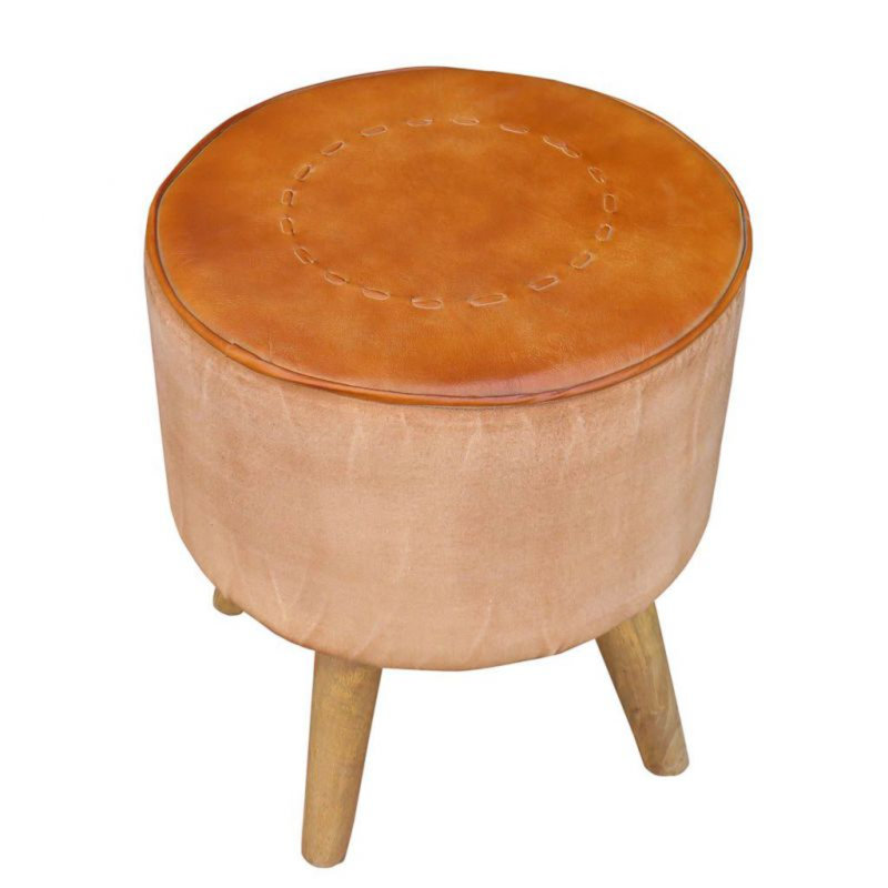 Solid + Manufactured Wood Accent Stool