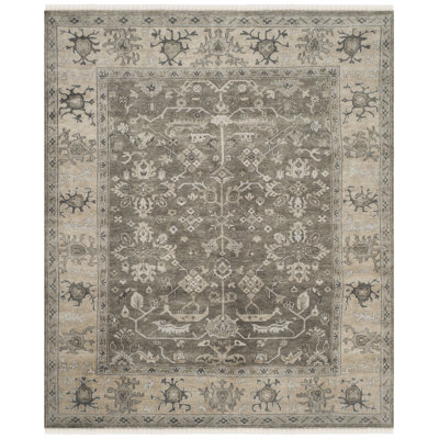 Oushak Hand Knotted Wool Oriental Rug