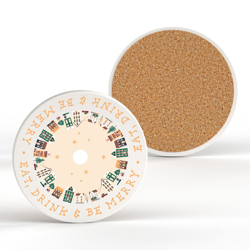 Carley Ceramic Round 1 Piece Coaster