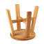 Borg Solid Wood Accent Stool