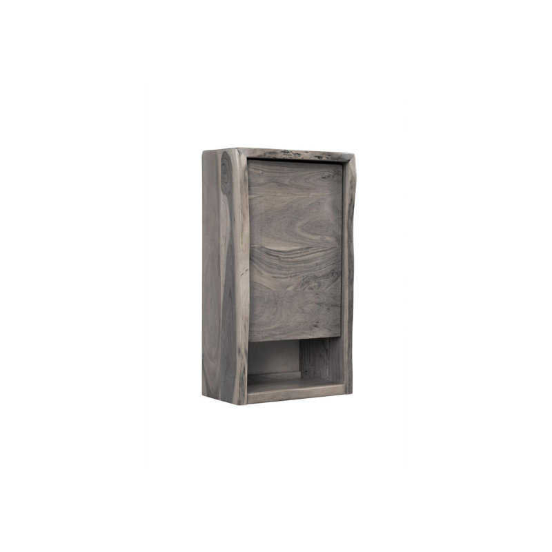 Pure Acacia Solid Wood Bathroom Cabinet, Grey