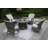 Areefa 4 - Person Patio Dining Set Round Table with Cushions Included