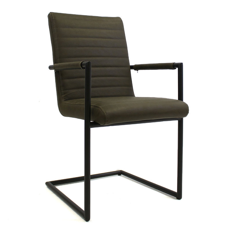 Visalia 49cm H Upholstered Side Chair, Green