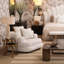 Fauteuil demi-tonneau rembourré Malaga