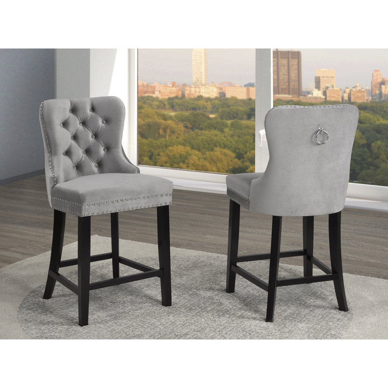 Tabouret de comptoir court 26 po Pudsey, Gris