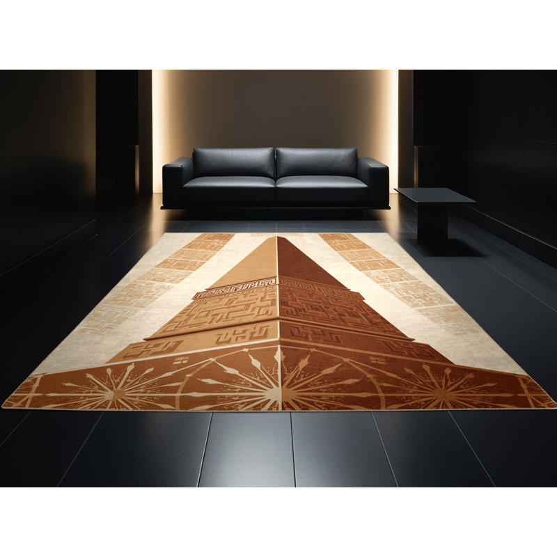 Tapis oriental beige lavable à la machine Warleigh, 2 x 5