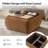 Lessman 37.25"W Mid-Century Modern Chenille Ottoman with Reversible Wood Tray Top and Storage-1406775888