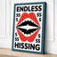 Endless Hissing Typography - Wrapped Canvas-203827179-203827168