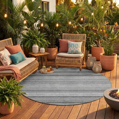 Tapis d'intérieur rond 8 po