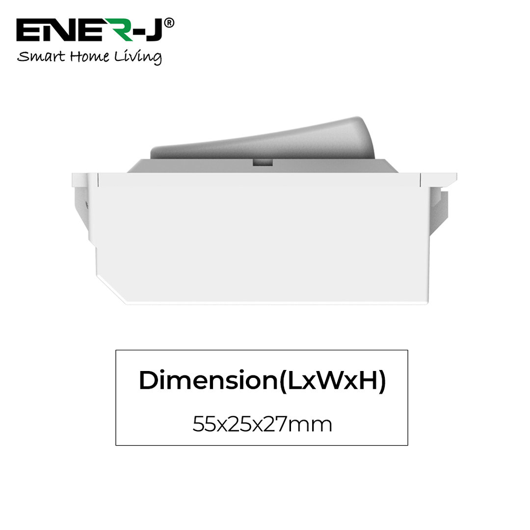 Ener-J Wireless Kinetic Grid Dimmer Switch White Battery-Free Lighting Control for Knightsbridge Modular Plates
