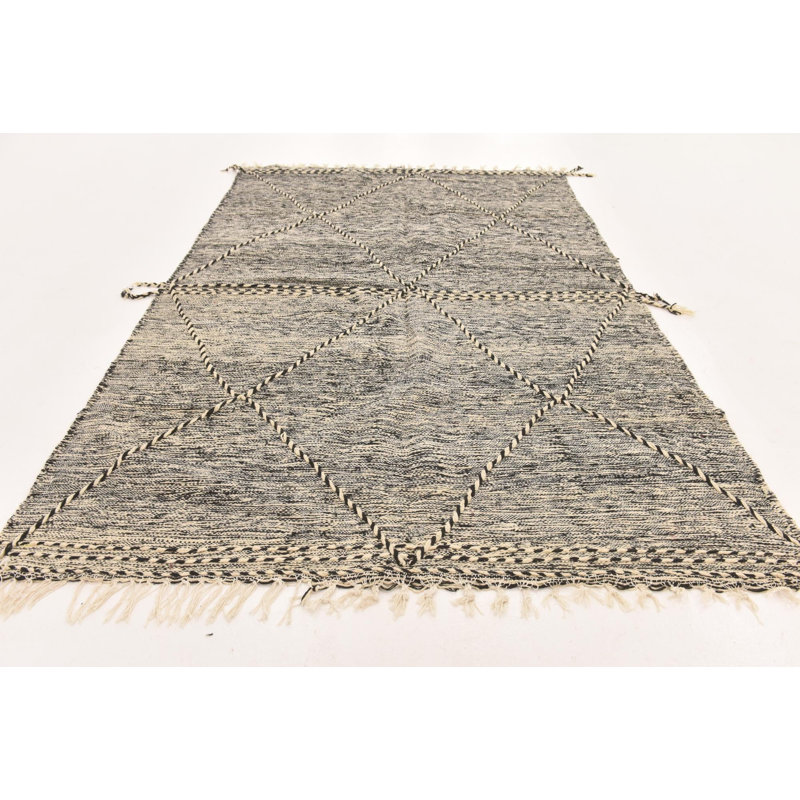 Tapis de couloir noir et blanc Mosser