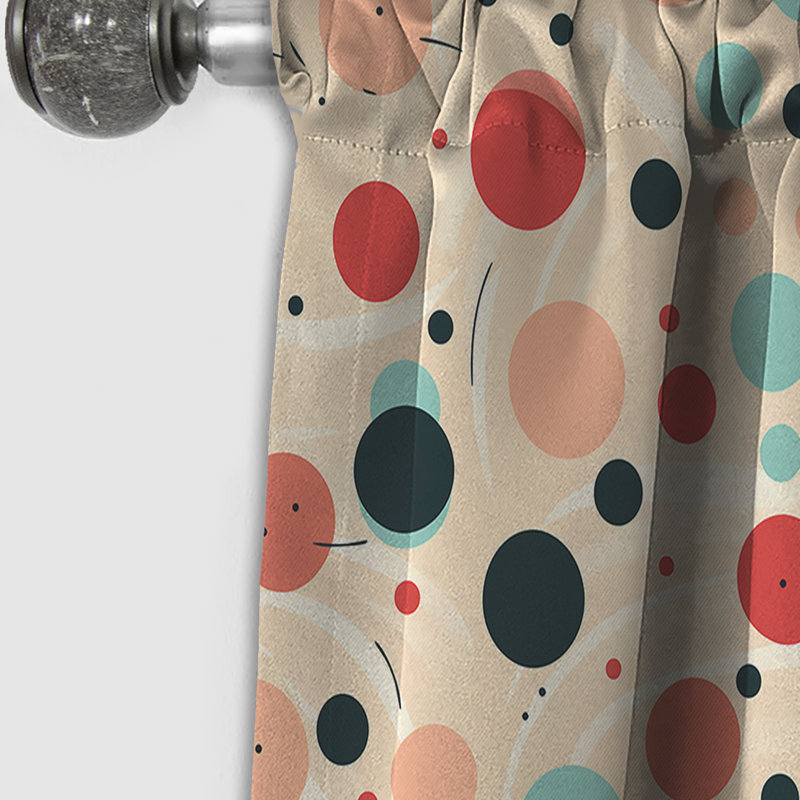 Motif à pois Nostalgic Charm - rideau abstrait - rideau occultant - 1 panneaux, L 52 po x L 108 po