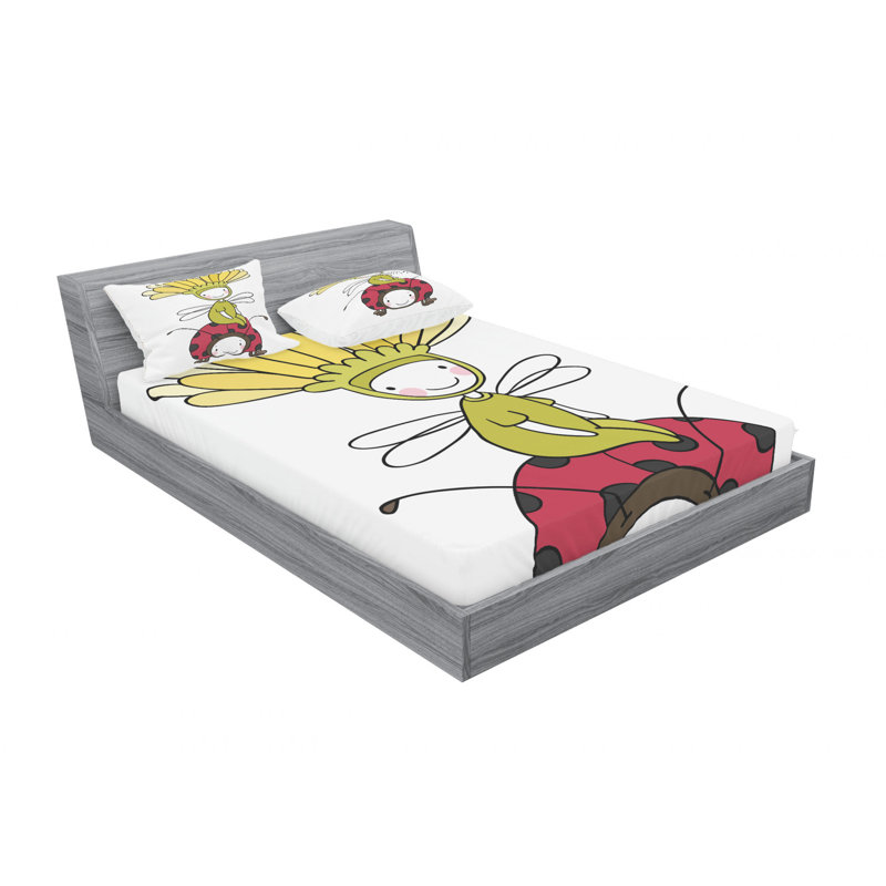 Microfiber Sheet Set, Queen Sheet Set with Fitted Sheet