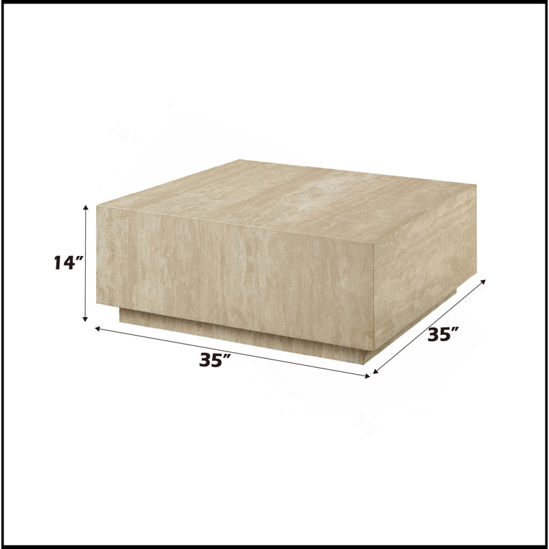 Beige Travertine Coffee Table