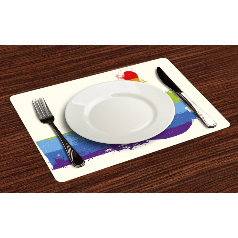 Polyester Abstract Rectangle Placemat