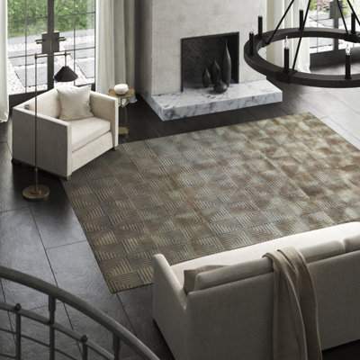 Hand-Knotted High-Quality Green Area Rug