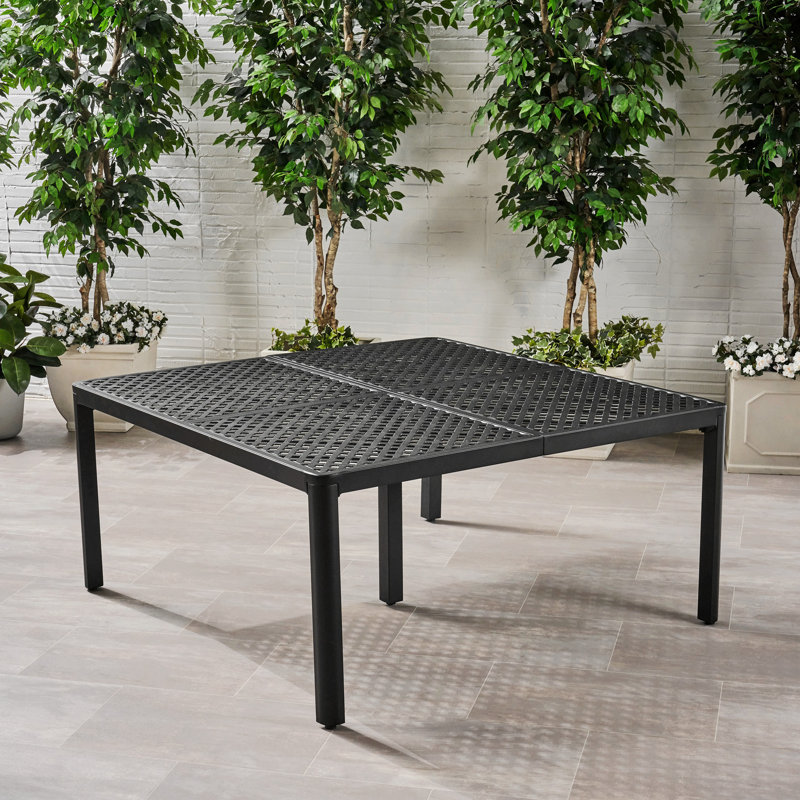 Table de salle à manger Alletha, Noir mat antique