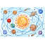 Papier peint système solaire solaire aquarelle amovible-1114019731-1114019726